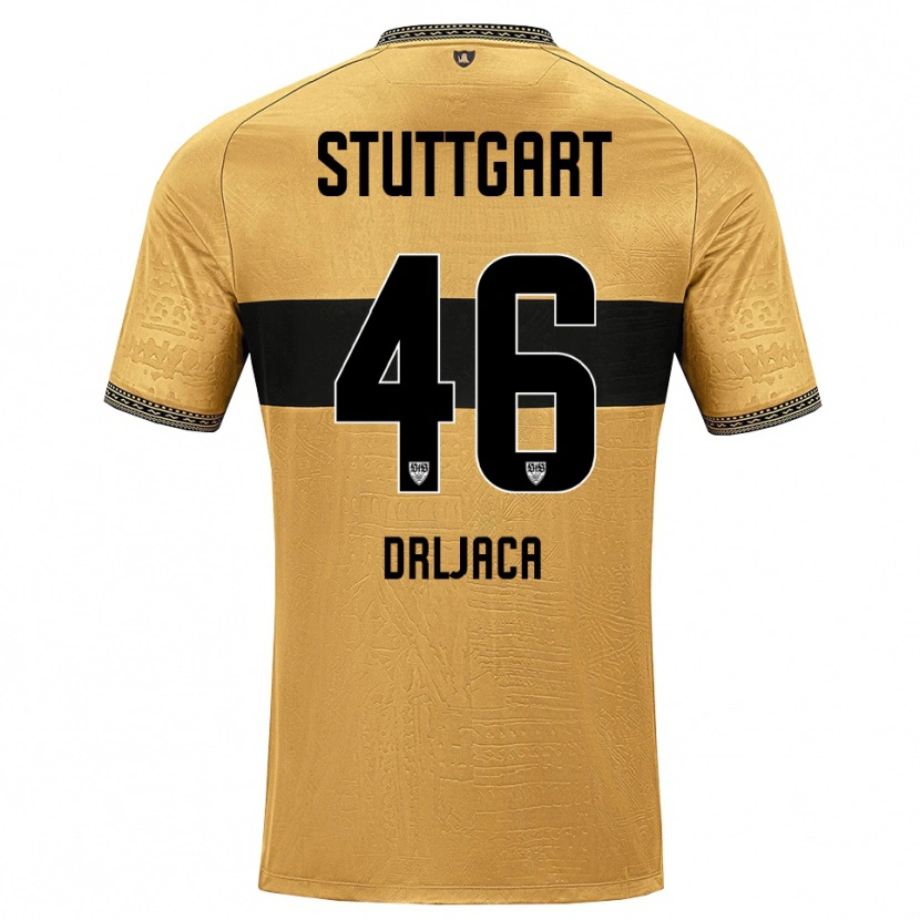 Danxen Børn Stefan Drljaca #46 Brun Sort Hvid Udebane Spillertrøjer 2026/27 Trøje T-Shirt