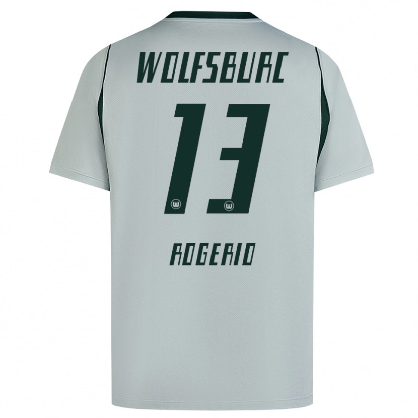 Danxen Børn Rogério Oliveira Da Silva #13 Grå Grøn Udebane Spillertrøjer 2026/27 Trøje T-Shirt