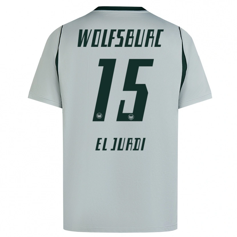 Danxen Børn Joud El Jurdi #15 Grå Grøn Udebane Spillertrøjer 2026/27 Trøje T-Shirt