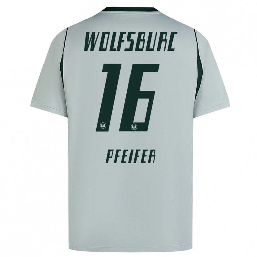 Danxen Børn Leo Pfeifer #16 Grå Grøn Udebane Spillertrøjer 2026/27 Trøje T-Shirt