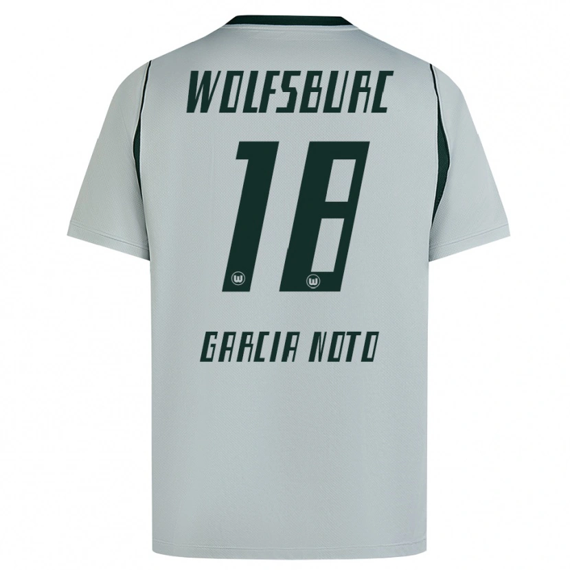 Danxen Børn Estéfano García Noto #18 Grå Grøn Udebane Spillertrøjer 2026/27 Trøje T-Shirt