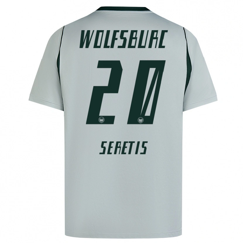 Danxen Børn Isaiah Seretis #20 Grå Grøn Udebane Spillertrøjer 2026/27 Trøje T-Shirt