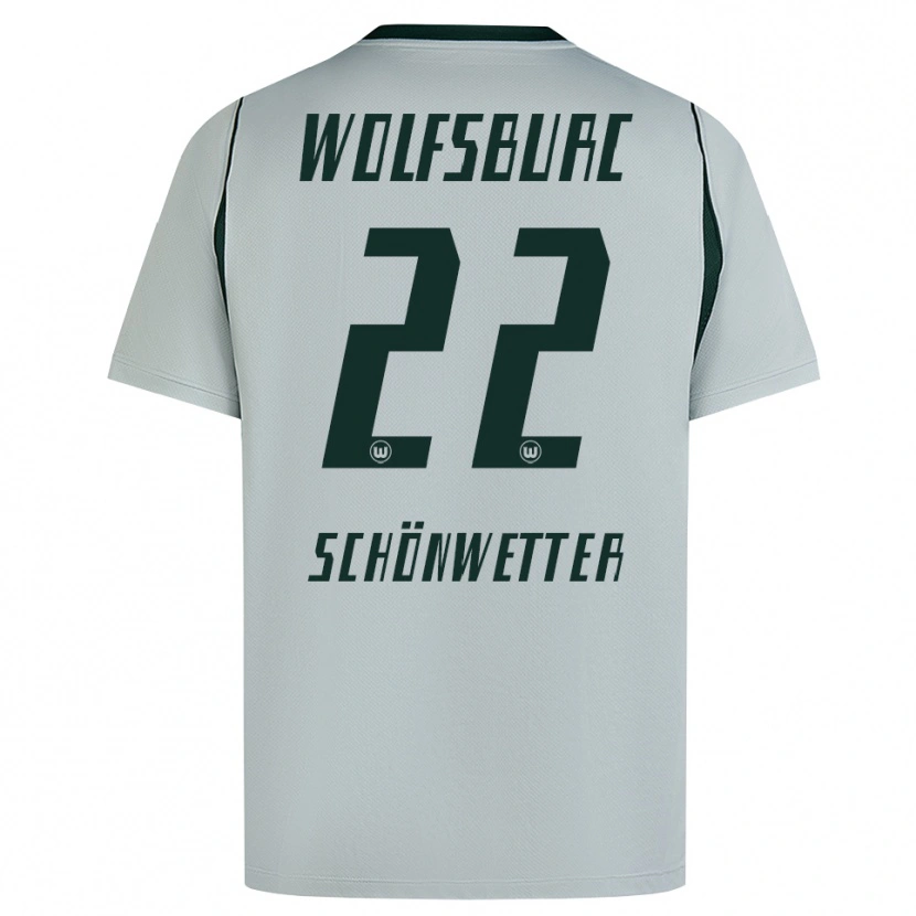 Danxen Børn Christina Schönwetter #22 Grå Grøn Udebane Spillertrøjer 2026/27 Trøje T-Shirt