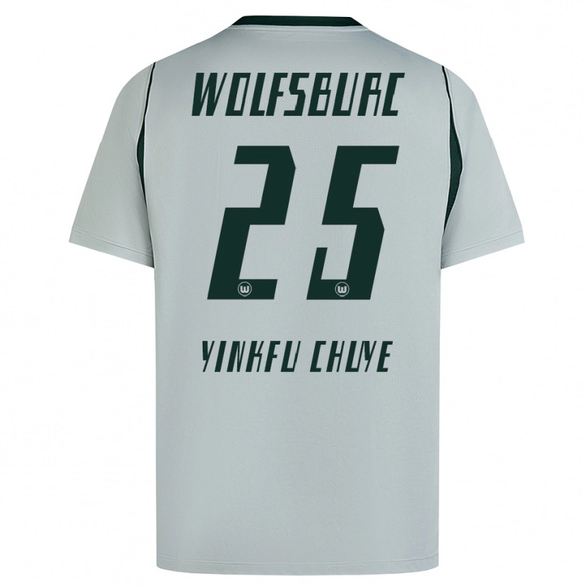 Danxen Børn Miguel Yinkfu Chuye #25 Grå Grøn Udebane Spillertrøjer 2026/27 Trøje T-Shirt