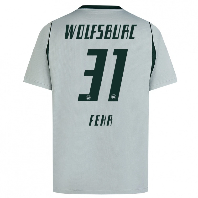 Danxen Børn Henrik Fehr #31 Grå Grøn Udebane Spillertrøjer 2026/27 Trøje T-Shirt