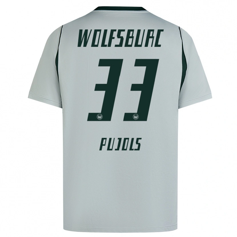 Danxen Børn Judit Pujols #33 Grå Grøn Udebane Spillertrøjer 2026/27 Trøje T-Shirt