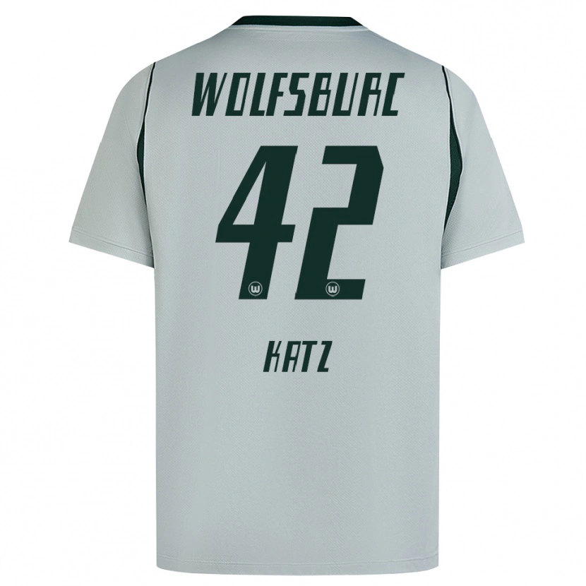 Danxen Børn Bruno Katz #42 Grå Grøn Udebane Spillertrøjer 2026/27 Trøje T-Shirt
