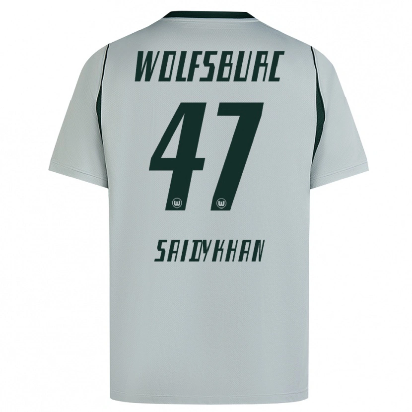 Danxen Børn Ibrahim Saidykhan #47 Grå Grøn Udebane Spillertrøjer 2026/27 Trøje T-Shirt