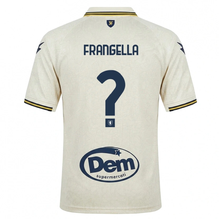 Danxen Børn Francesco Frangella #0 Oldlace Gul Sort Udebane Spillertrøjer 2026/27 Trøje T-Shirt