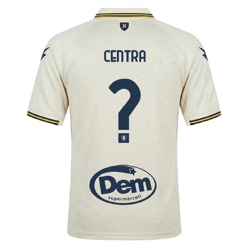 Danxen Børn Francesco Centra #0 Oldlace Gul Sort Udebane Spillertrøjer 2026/27 Trøje T-Shirt