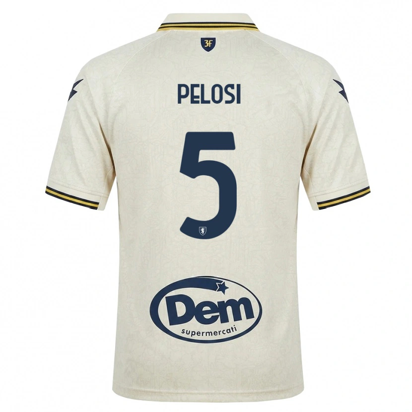 Danxen Børn Dario Pelosi #5 Oldlace Gul Sort Udebane Spillertrøjer 2026/27 Trøje T-Shirt