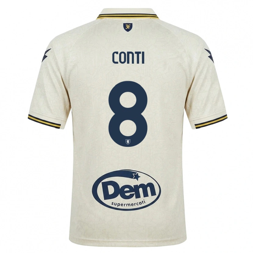 Danxen Børn Michelangelo Conti #8 Oldlace Gul Sort Udebane Spillertrøjer 2026/27 Trøje T-Shirt