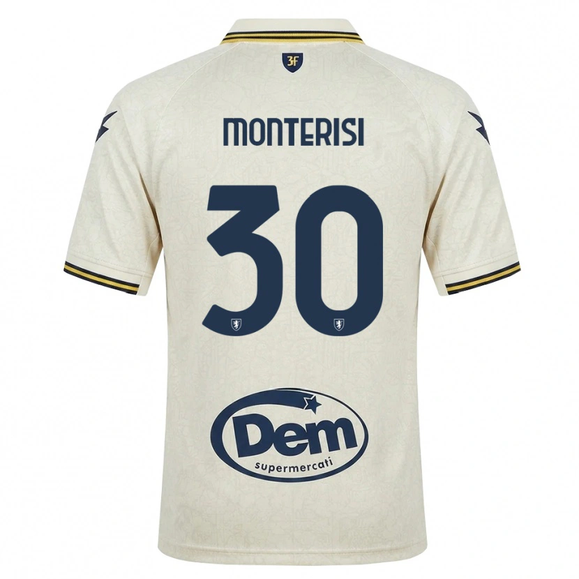 Danxen Børn Ilario Monterisi #30 Oldlace Gul Sort Udebane Spillertrøjer 2026/27 Trøje T-Shirt