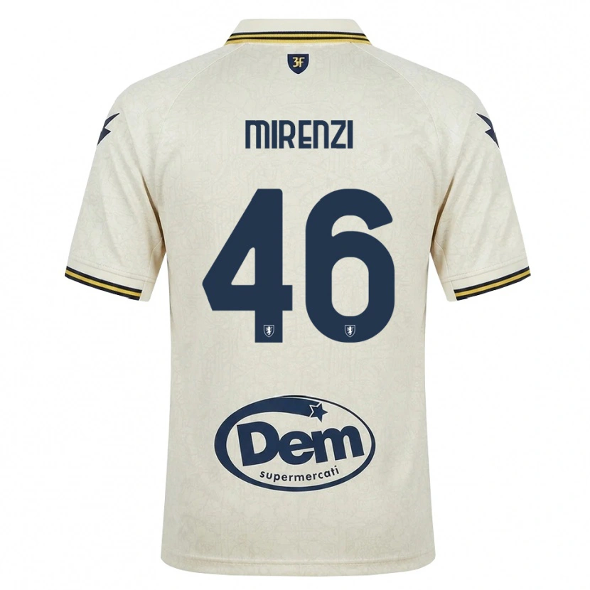 Danxen Børn Andrea Mirenzi #46 Oldlace Gul Sort Udebane Spillertrøjer 2026/27 Trøje T-Shirt