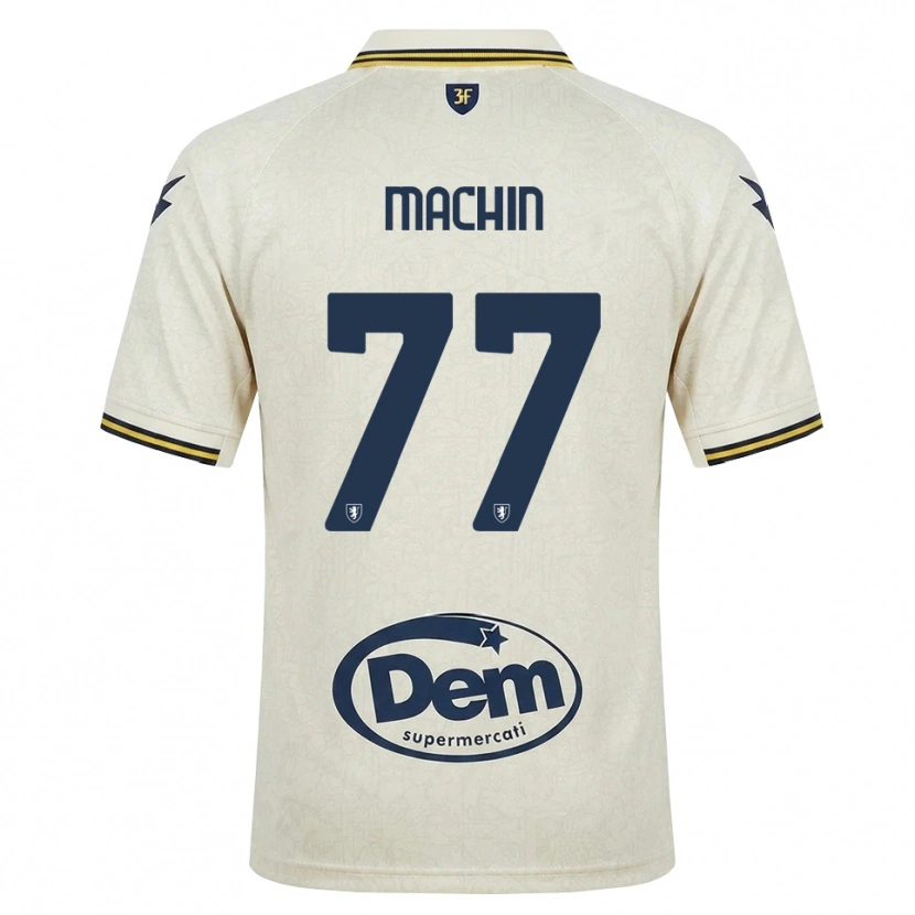 Danxen Børn José Machín #77 Oldlace Gul Sort Udebane Spillertrøjer 2026/27 Trøje T-Shirt