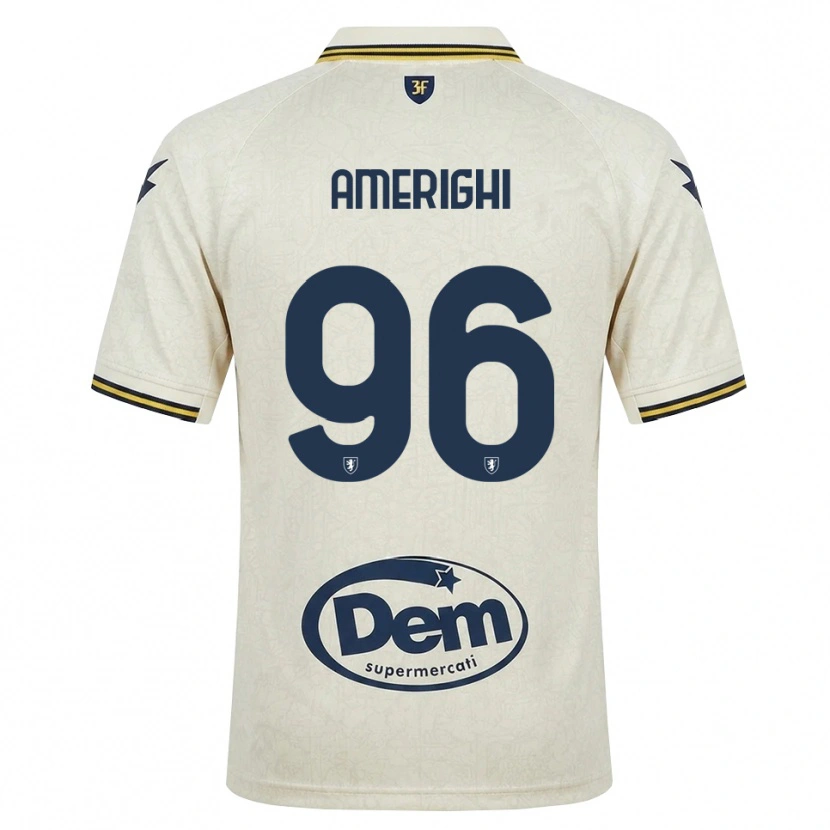 Danxen Børn Igor Amerighi #96 Oldlace Gul Sort Udebane Spillertrøjer 2026/27 Trøje T-Shirt