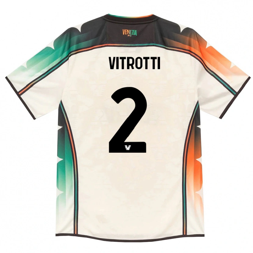 Danxen Børn Matteo Vitrotti #2 Oldlace Orange Grøn Udebane Spillertrøjer 2026/27 Trøje T-Shirt