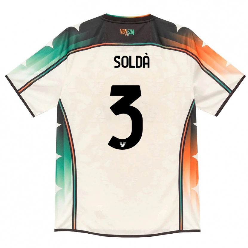 Danxen Børn Mohamed Soldà #3 Oldlace Orange Grøn Udebane Spillertrøjer 2026/27 Trøje T-Shirt