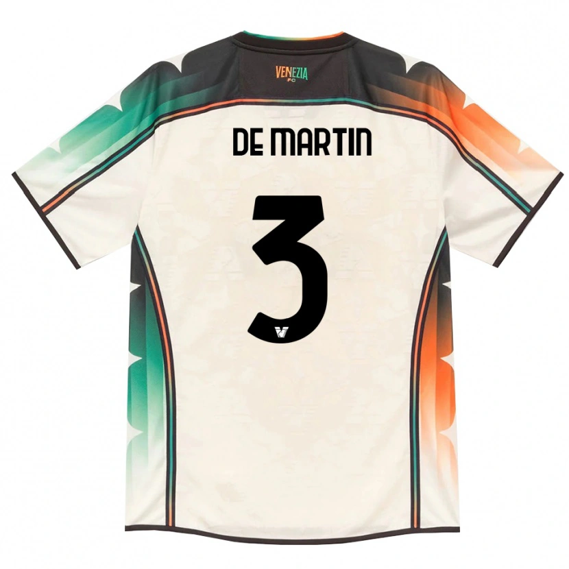 Danxen Børn Lorenzo De Martin #3 Oldlace Orange Grøn Udebane Spillertrøjer 2026/27 Trøje T-Shirt