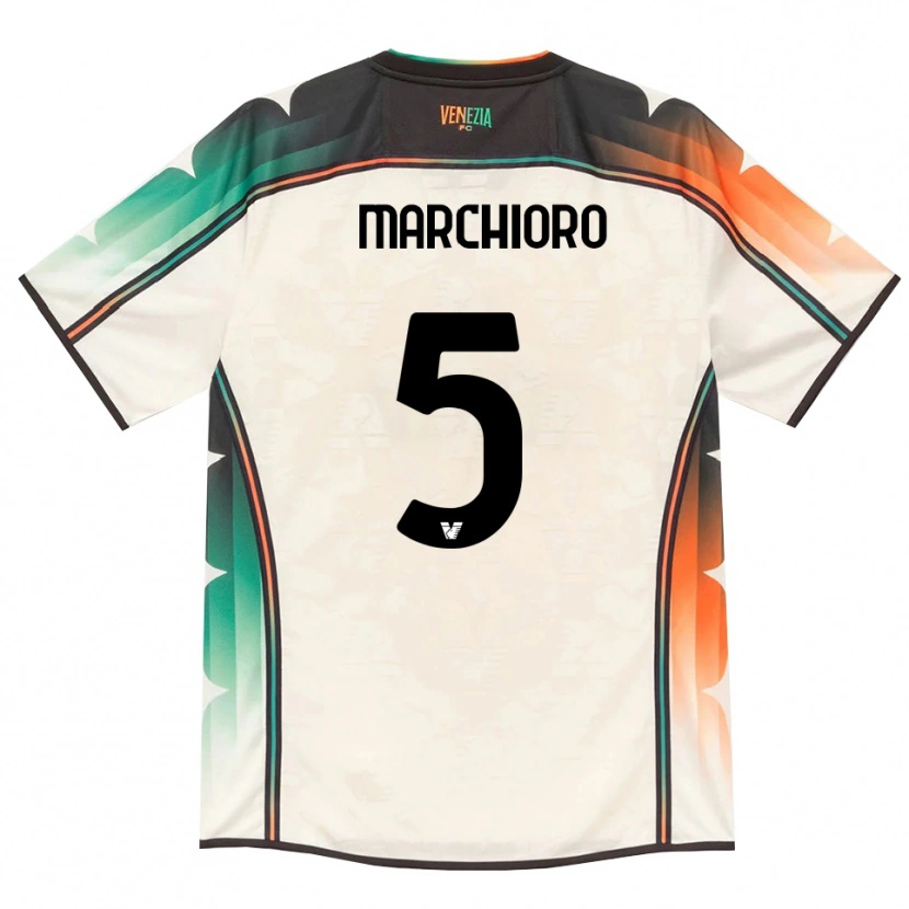 Danxen Børn Lorenzo Marchioro #5 Oldlace Orange Grøn Udebane Spillertrøjer 2026/27 Trøje T-Shirt