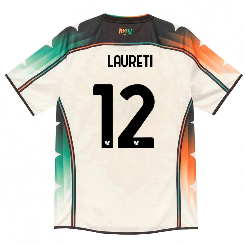 Danxen Børn Tommaso Laureti #12 Oldlace Orange Grøn Udebane Spillertrøjer 2026/27 Trøje T-Shirt