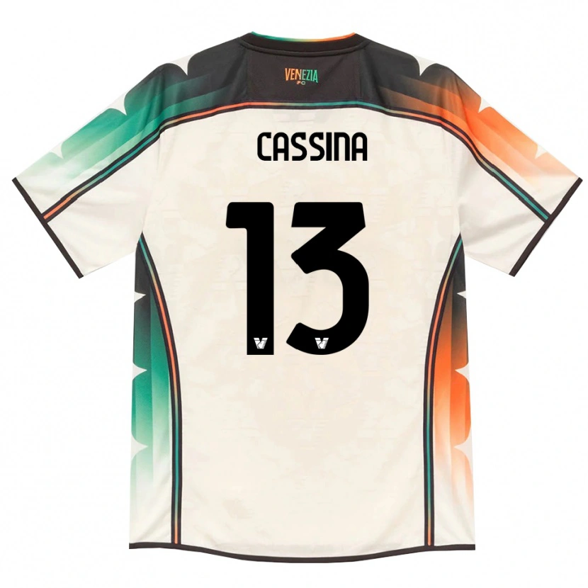 Danxen Børn Tommaso Cassina #13 Oldlace Orange Grøn Udebane Spillertrøjer 2026/27 Trøje T-Shirt