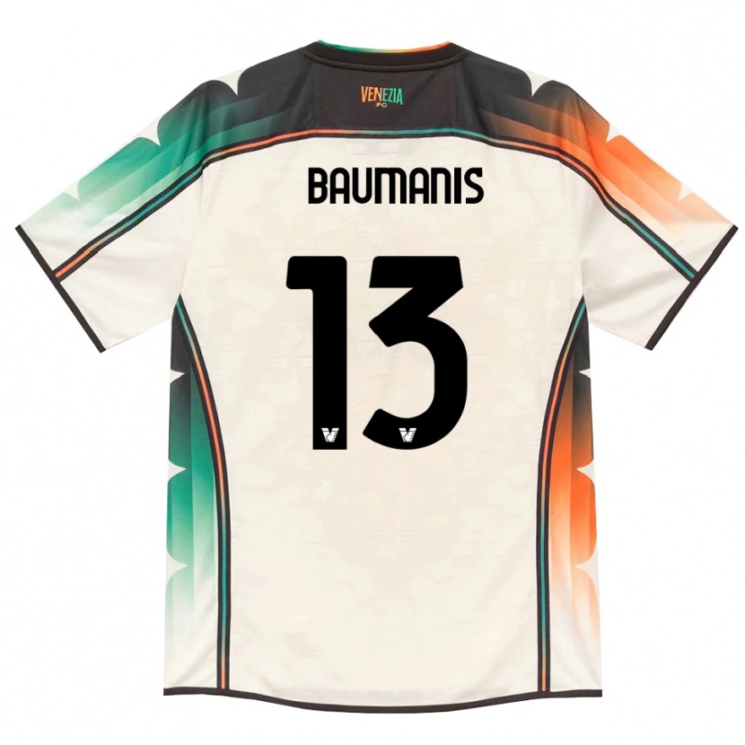 Danxen Børn Kristofers Baumanis #13 Oldlace Orange Grøn Udebane Spillertrøjer 2026/27 Trøje T-Shirt