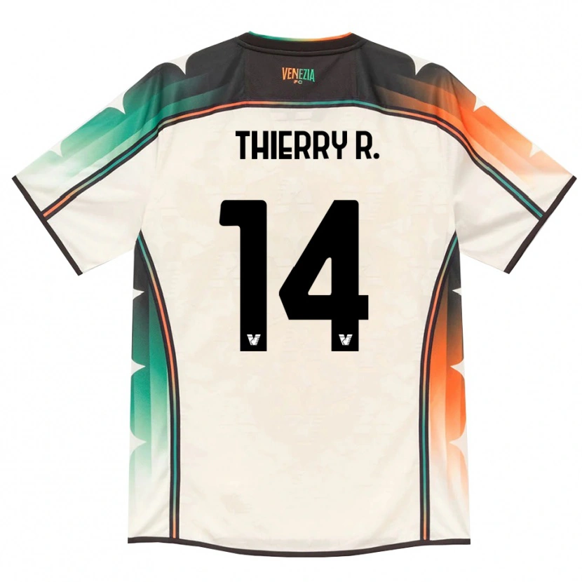 Danxen Børn Thierry Correia #14 Oldlace Orange Grøn Udebane Spillertrøjer 2026/27 Trøje T-Shirt