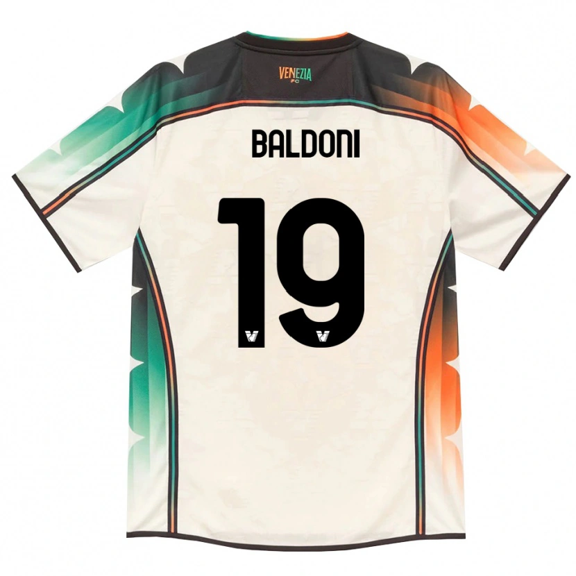 Danxen Børn Edoardo Baldoni #19 Oldlace Orange Grøn Udebane Spillertrøjer 2026/27 Trøje T-Shirt