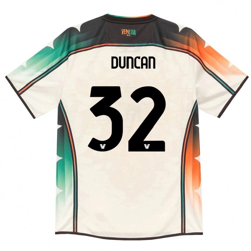Danxen Børn Alfred Duncan #32 Oldlace Orange Grøn Udebane Spillertrøjer 2026/27 Trøje T-Shirt