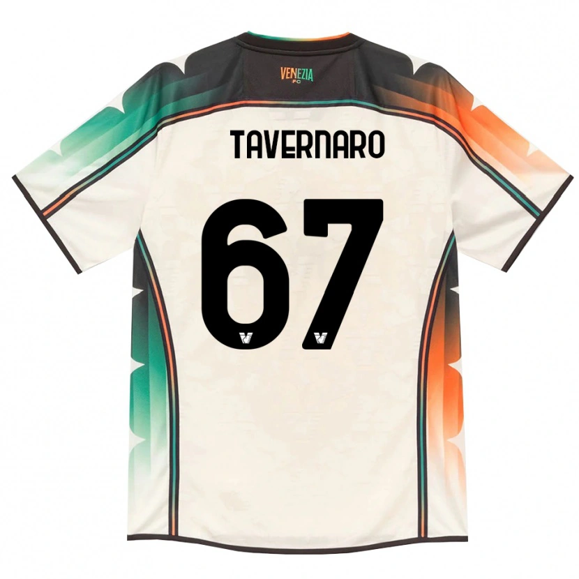 Danxen Børn Federico Tavernaro #67 Oldlace Orange Grøn Udebane Spillertrøjer 2026/27 Trøje T-Shirt