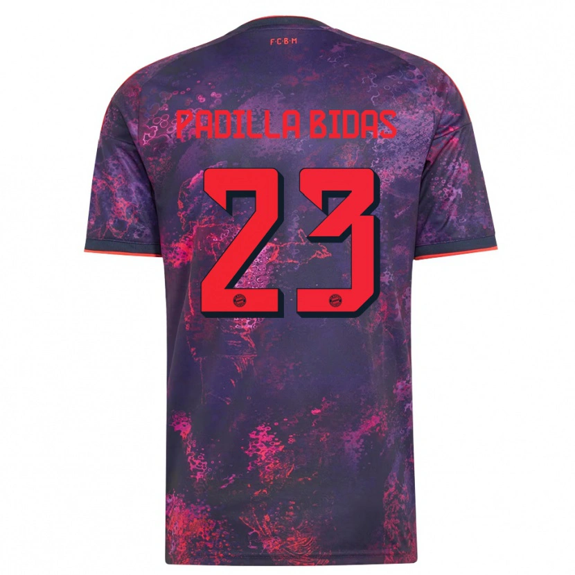 Danxen Børn Natalia Padilla #23 Lilla Rød Tredje Sæt Spillertrøjer 2026/27 Trøje T-Shirt