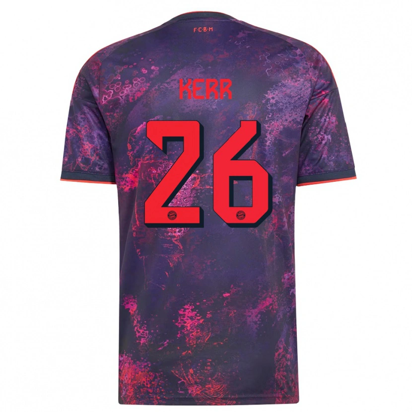 Danxen Børn Samantha Kerr #26 Lilla Rød Tredje Sæt Spillertrøjer 2026/27 Trøje T-Shirt