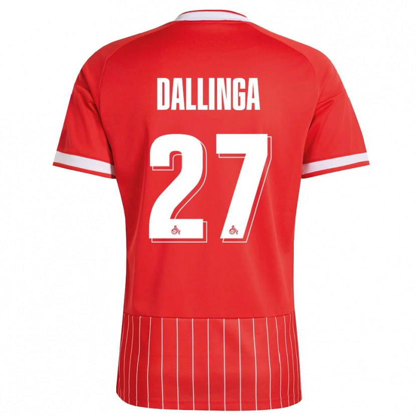 Danxen Mænd Thijs Dallinga #27 Rød Hvid Grøn Udebane Spillertrøjer 2026/27 Trøje T-Shirt