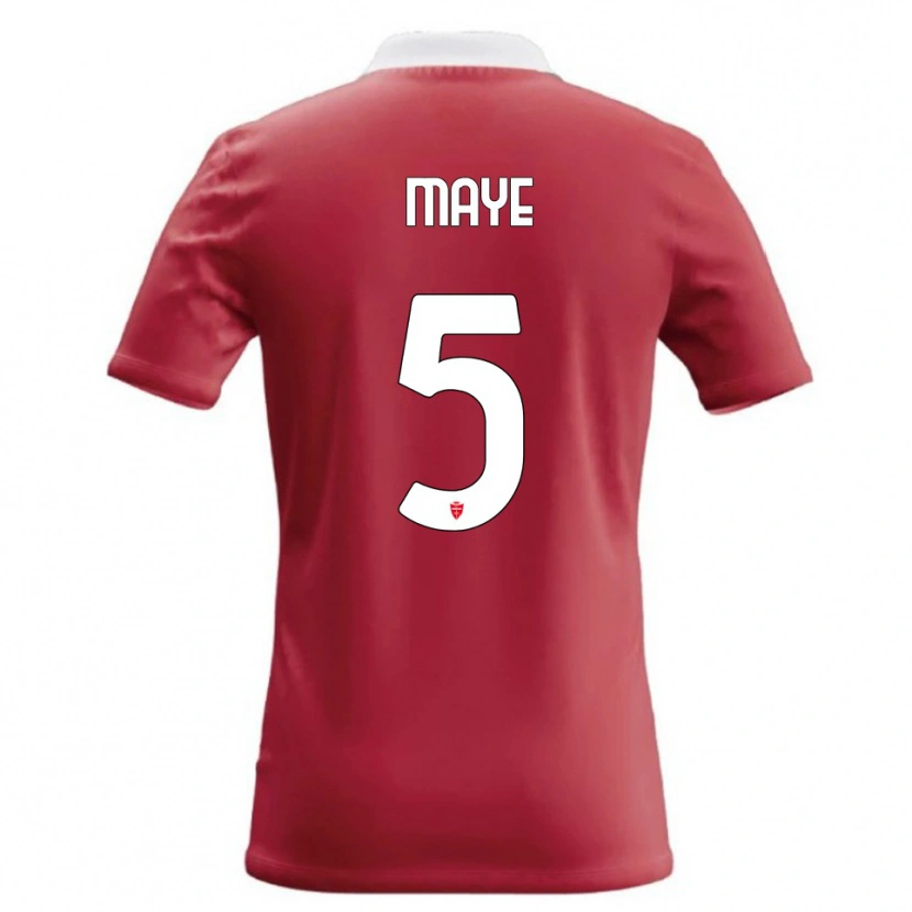 Danxen Mænd Yvan Maye #5 Rød Hvid Hjemmebane Spillertrøjer 2026/27 Trøje T-Shirt
