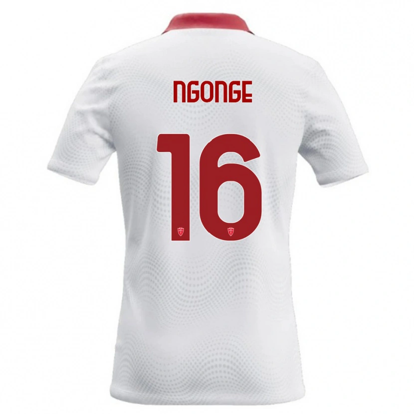 Danxen Mænd Cyril Ngonge #16 Hvid Rød Udebane Spillertrøjer 2026/27 Trøje T-Shirt