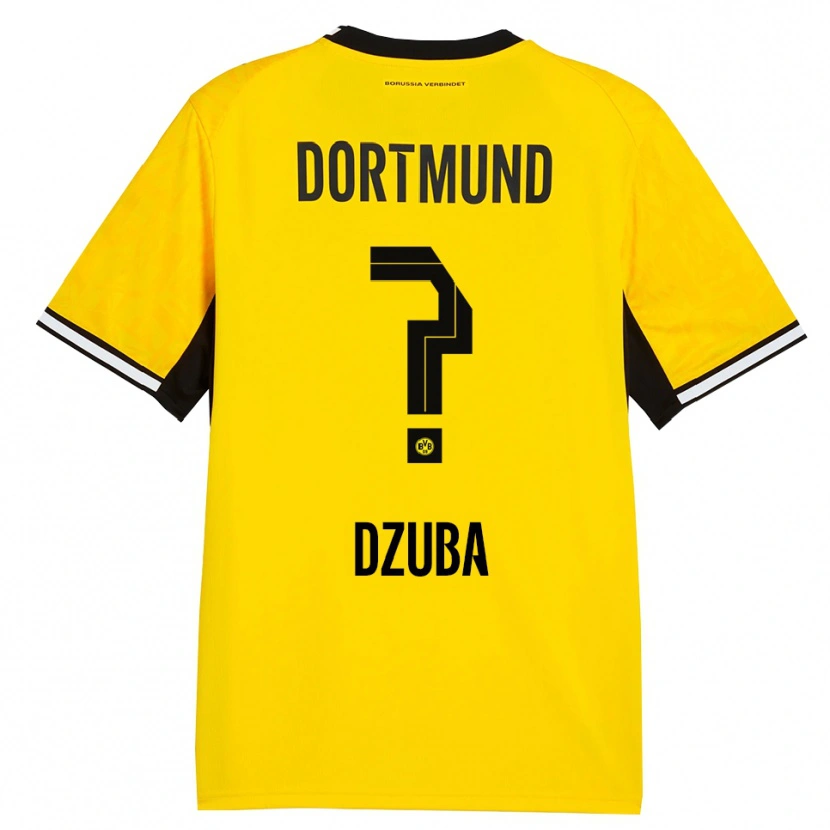 Danxen Mænd Fabian Dzuba #0 Gul Sort Hvid Hjemmebane Spillertrøjer 2026/27 Trøje T-Shirt