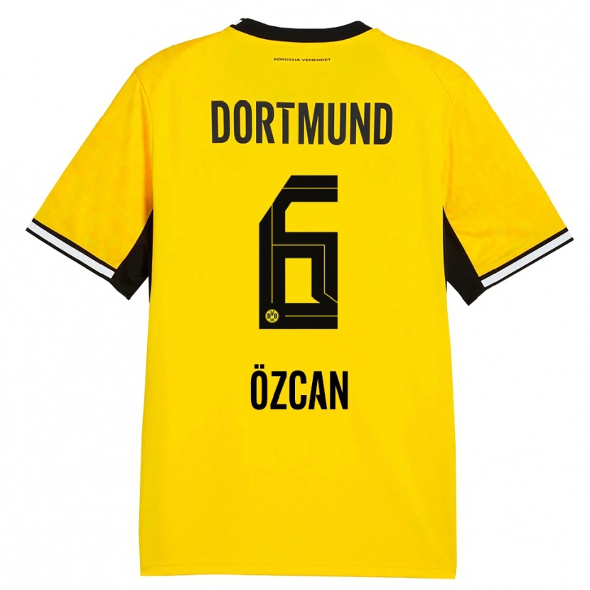 Danxen Mænd Salih Ozcan #6 Gul Sort Hvid Hjemmebane Spillertrøjer 2026/27 Trøje T-Shirt