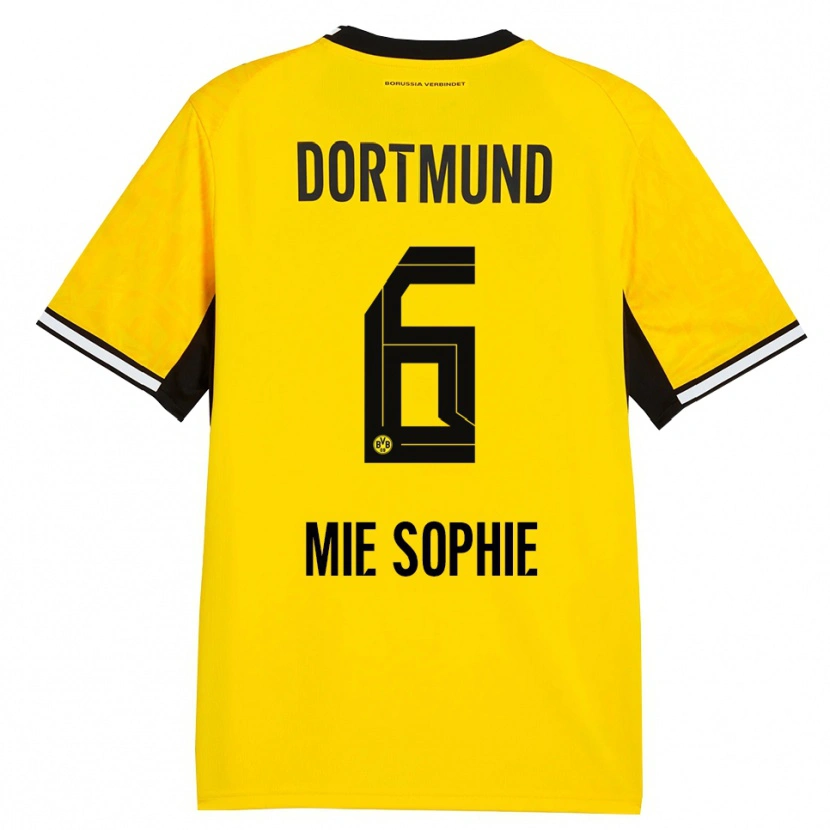 Danxen Mænd Sando Mie Sophie #6 Gul Sort Hvid Hjemmebane Spillertrøjer 2026/27 Trøje T-Shirt