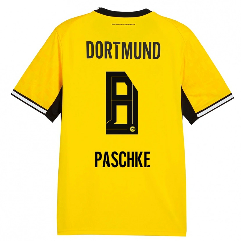 Danxen Mænd Felix Paschke #8 Gul Sort Hvid Hjemmebane Spillertrøjer 2026/27 Trøje T-Shirt