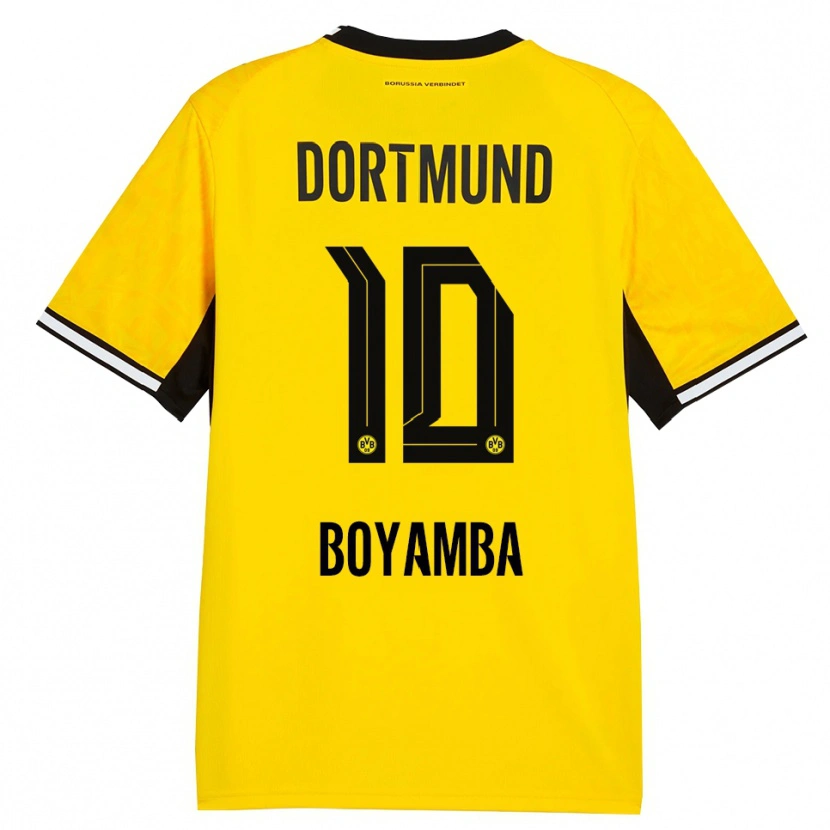 Danxen Mænd Joseph Boyamba #10 Gul Sort Hvid Hjemmebane Spillertrøjer 2026/27 Trøje T-Shirt
