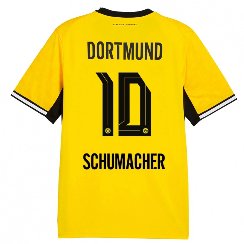 Danxen Mænd Rita Schumacher #10 Gul Sort Hvid Hjemmebane Spillertrøjer 2026/27 Trøje T-Shirt