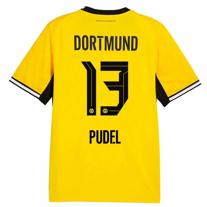 Danxen Mænd Bjarne Pudel #13 Gul Sort Hvid Hjemmebane Spillertrøjer 2026/27 Trøje T-Shirt