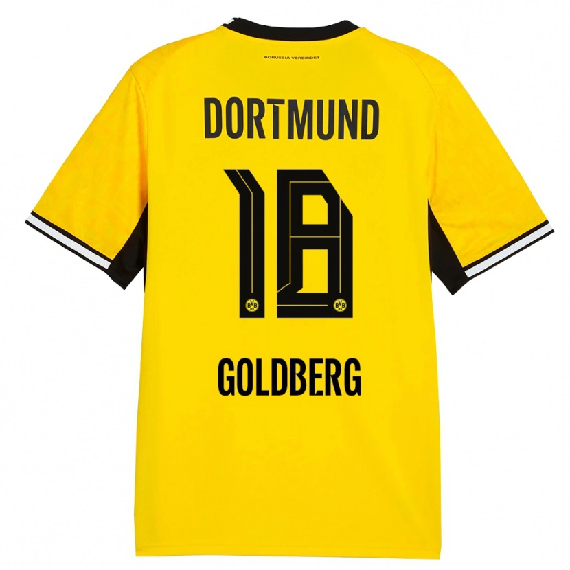Danxen Mænd Niclas Goldberg #18 Gul Sort Hvid Hjemmebane Spillertrøjer 2026/27 Trøje T-Shirt