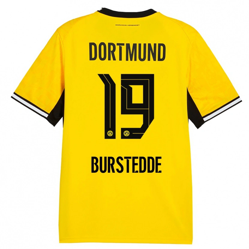 Danxen Mænd Joshua Burstedde #19 Gul Sort Hvid Hjemmebane Spillertrøjer 2026/27 Trøje T-Shirt