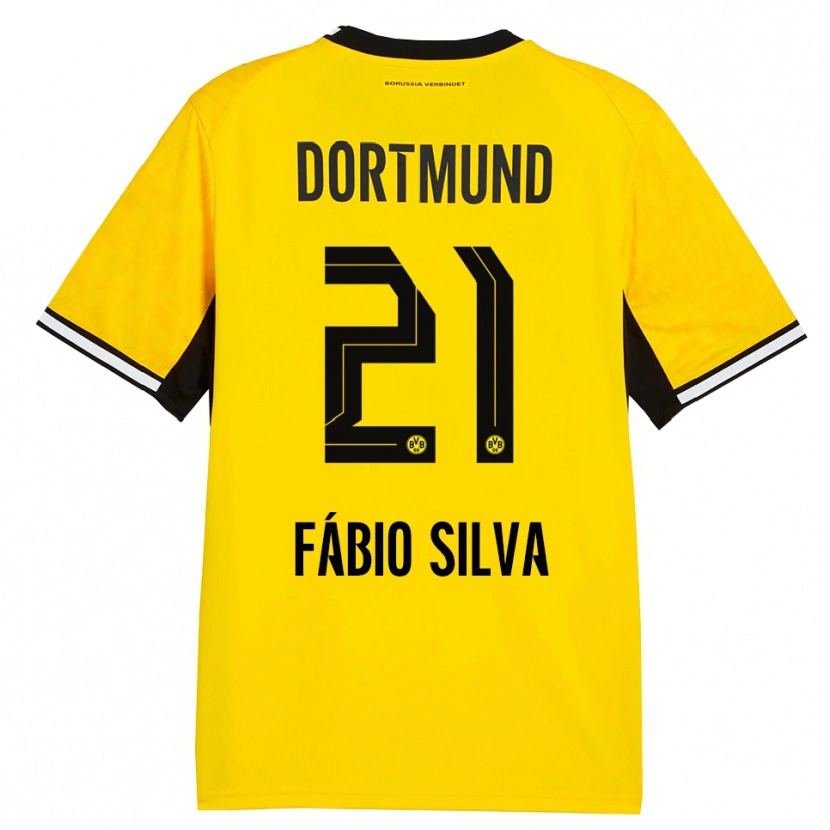 Danxen Mænd Fábio Silva #21 Gul Sort Hvid Hjemmebane Spillertrøjer 2026/27 Trøje T-Shirt