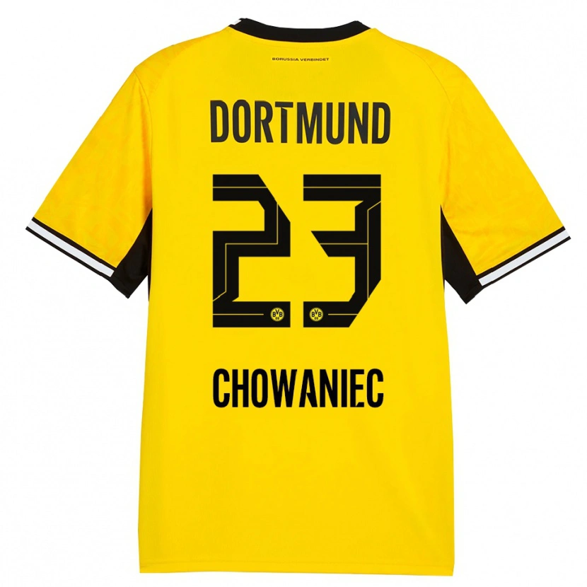 Danxen Mænd Jonas Chowaniec #23 Gul Sort Hvid Hjemmebane Spillertrøjer 2026/27 Trøje T-Shirt