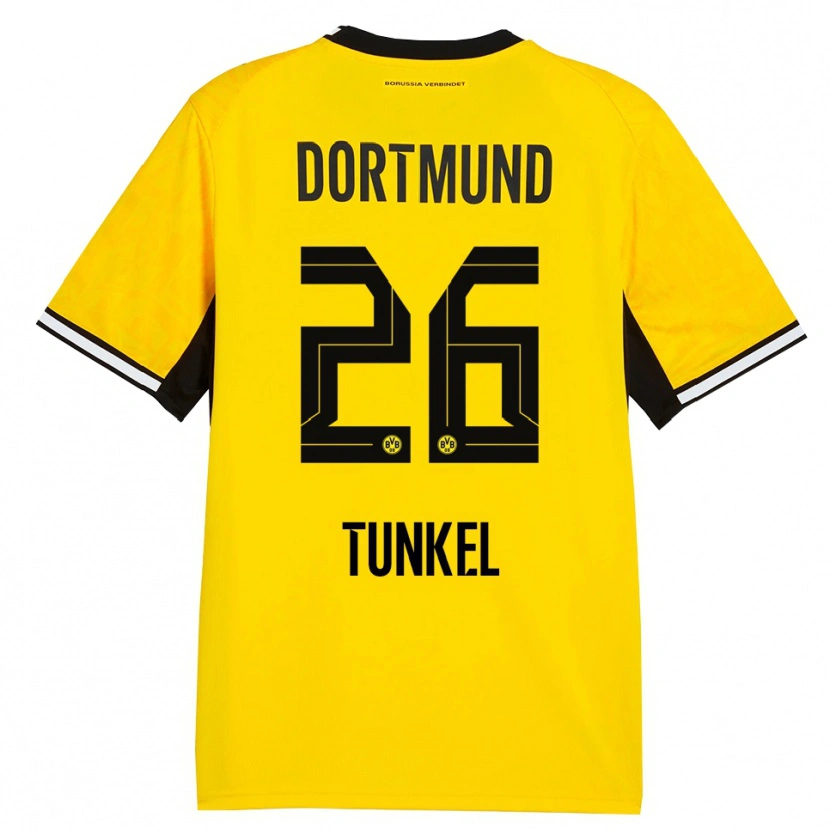 Danxen Mænd Janis Tunkel #26 Gul Sort Hvid Hjemmebane Spillertrøjer 2026/27 Trøje T-Shirt