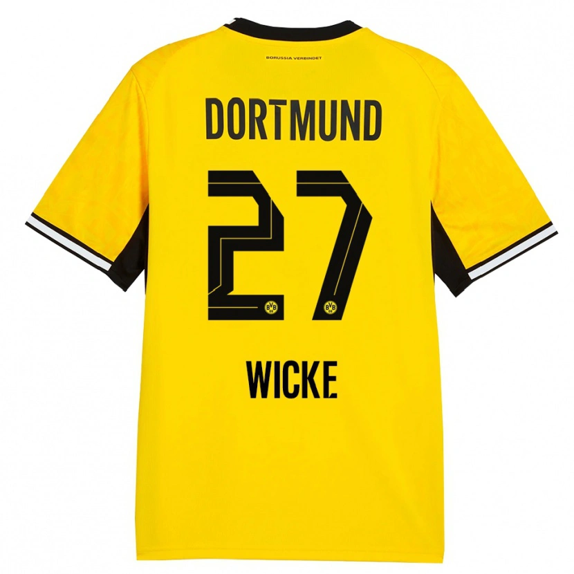 Danxen Mænd Nova Wicke #27 Gul Sort Hvid Hjemmebane Spillertrøjer 2026/27 Trøje T-Shirt