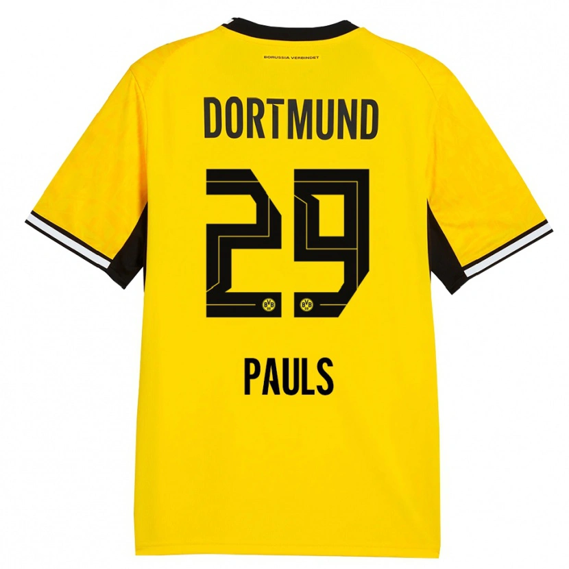 Danxen Mænd Emilia Pauls #29 Gul Sort Hvid Hjemmebane Spillertrøjer 2026/27 Trøje T-Shirt